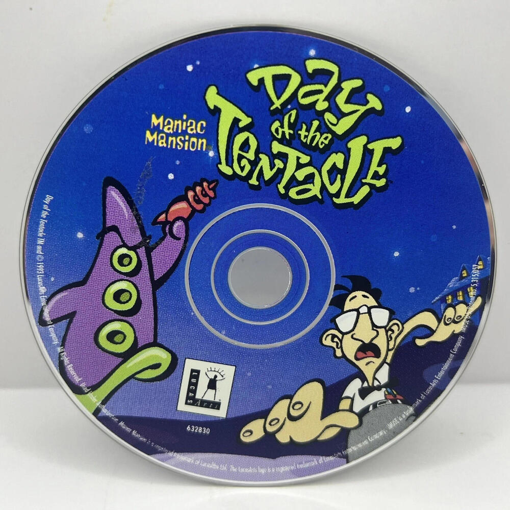 Maniac Mansion Day of the Tentacle 1993 PC Disc Only